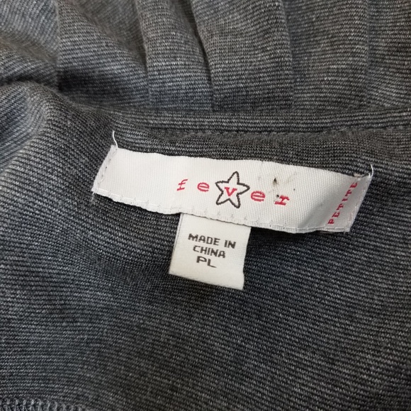 Fever Gray Shawl Collar Knit Pea Coat LP - Picture 7 of 8